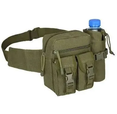 Tactical Men Waist Pack Nylon Hiking Water Bottle Phone Pouch Outdoor Sports Hunting Climbing Camping Belt Bag