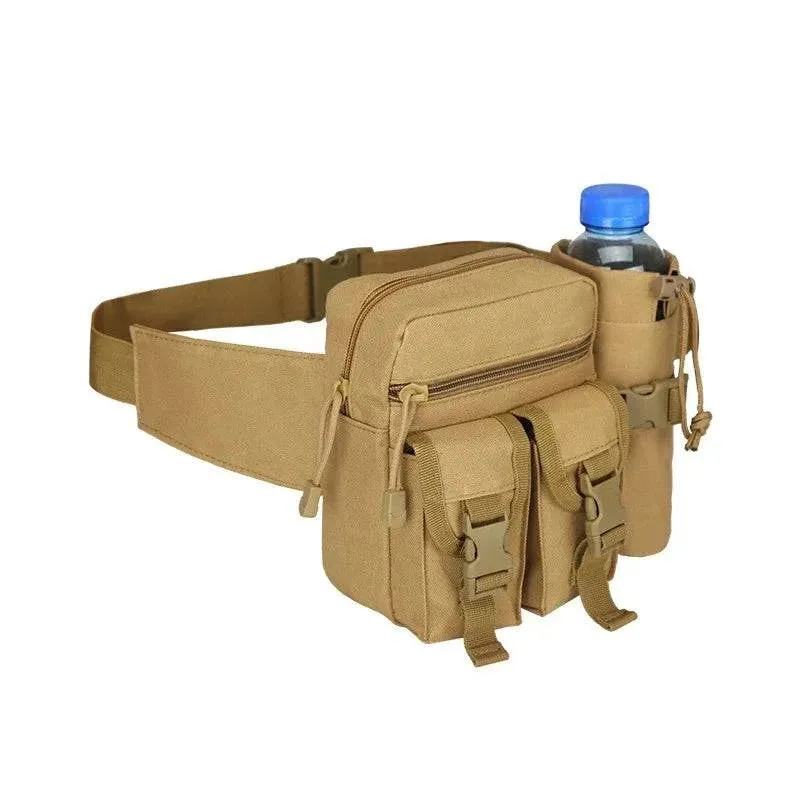 Tactical Men Waist Pack Nylon Hiking Water Bottle Phone Pouch Outdoor Sports Hunting Climbing Camping Belt Bag