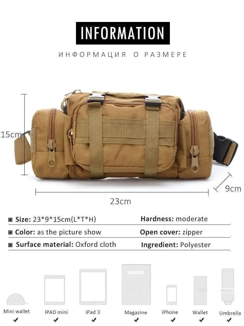 TacticalTrail Pack: Outdoor Military Tactical Backpack Nylon Hunting Waist Pack Waist Bag Camping Hiking Pouch Chest Bag