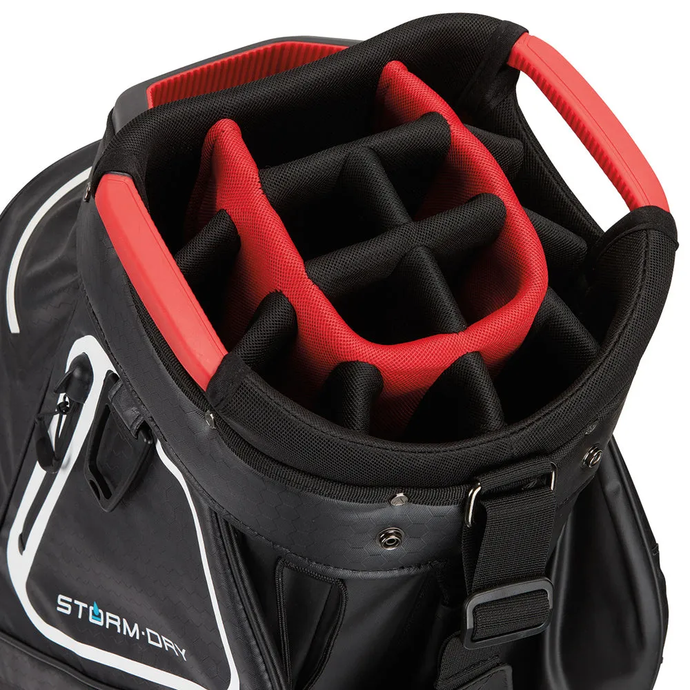 TaylorMade StormDry Cart Bag - Black/White/Red