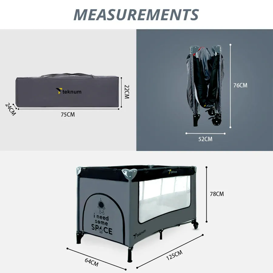 Teknum Astronaut Playard and Cot (Grey)