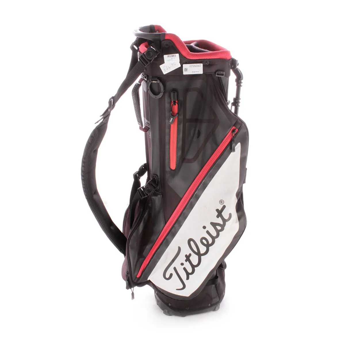 Titleist Second Hand Stand Bag - Black/White/Red