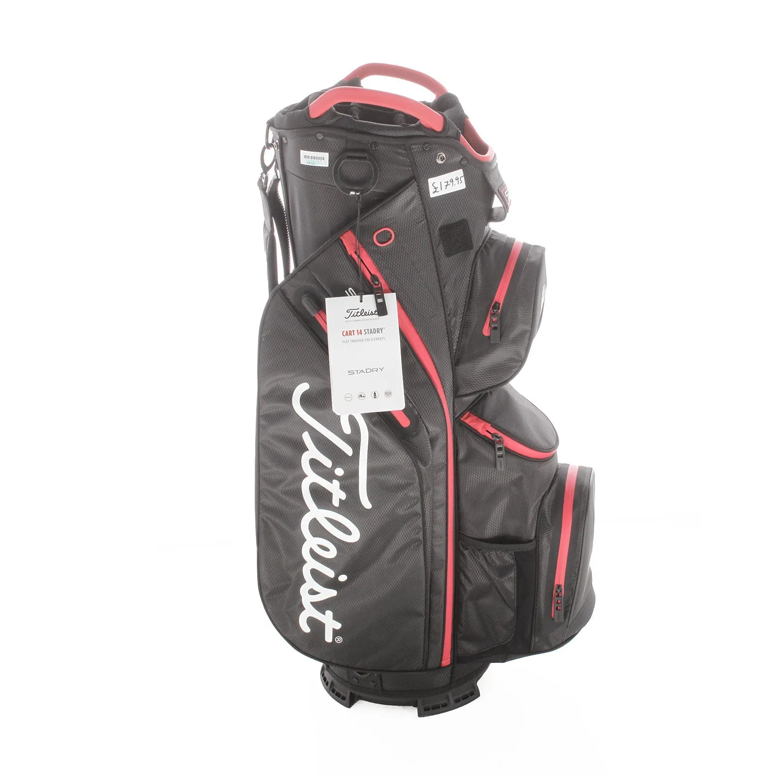 Titleist StaDry 14 Cart Bag - Black/Red