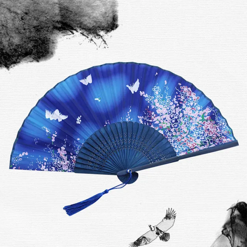 Traditional Japanese Style Floral Hand Fan