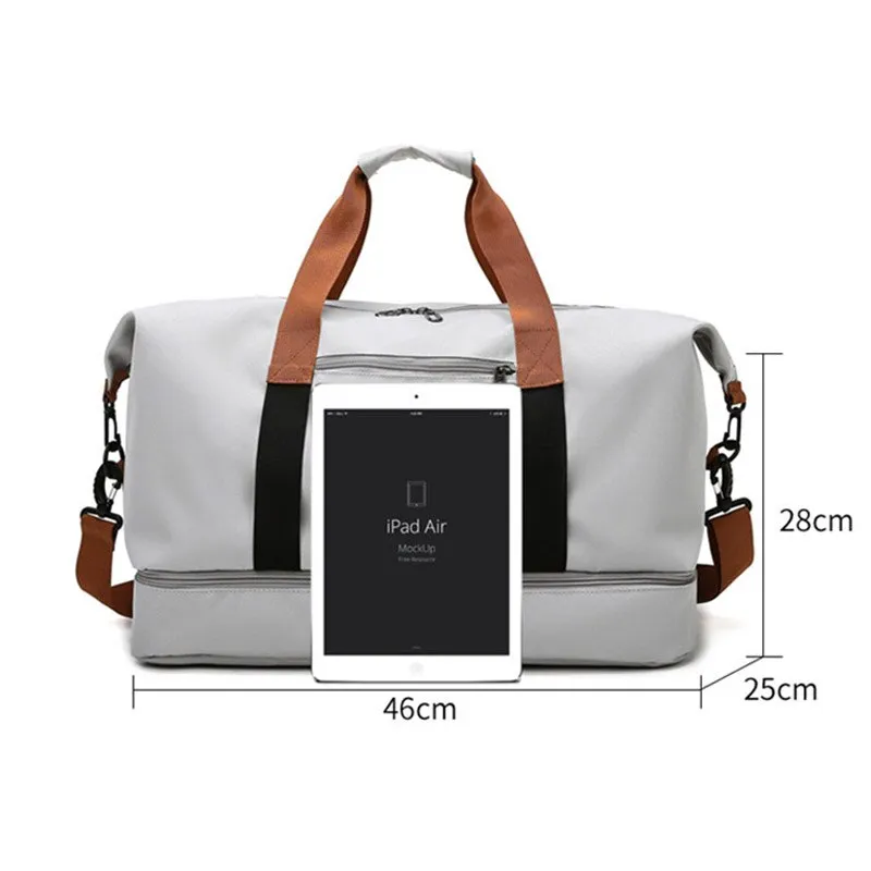 Travel Bags For Women Large Capacity Sports Shoulder High Quality Handbags Waterproof Weekend Female Messenger Tote Dry And Wet