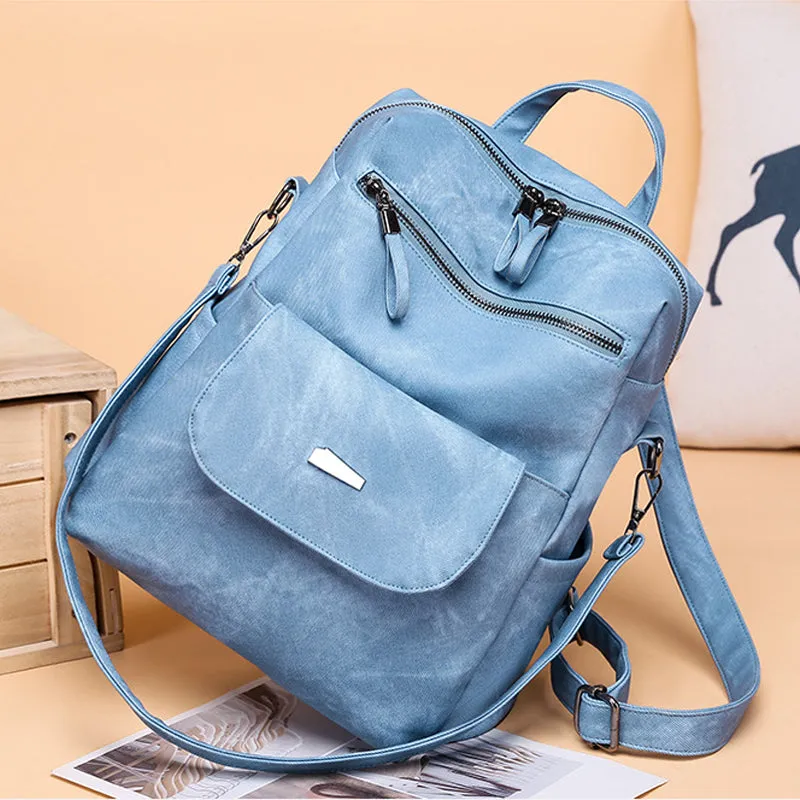 Trendy Personalized Leather Backpack