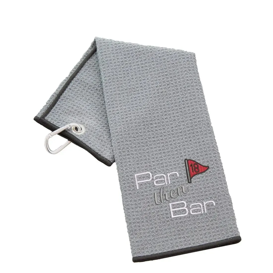 Tri-Fold Golf Towel Embroidered With Par Then Bar Logo