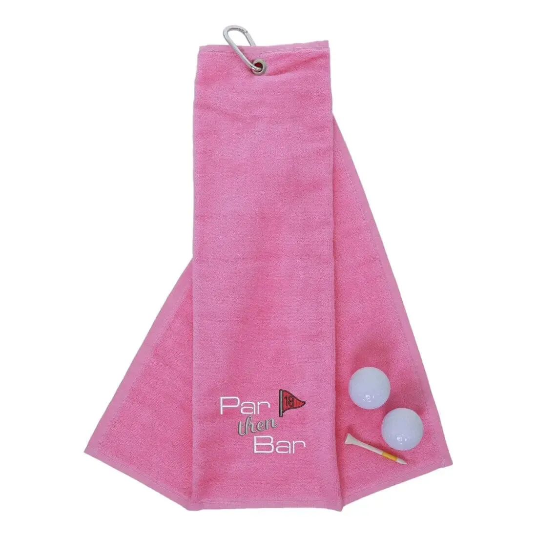 Tri-Fold Golf Towel Embroidered With Par Then Bar Logo