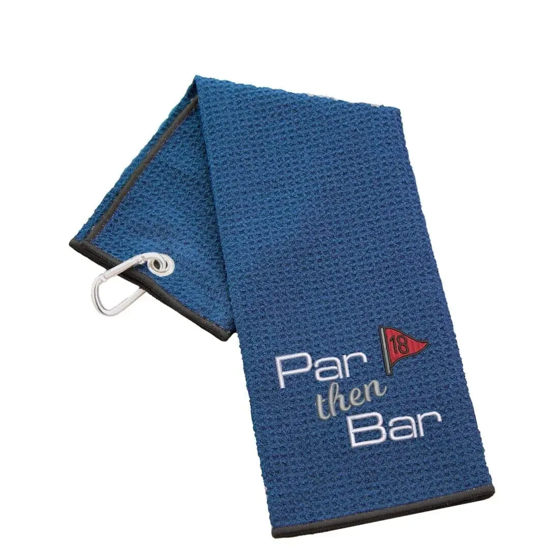 Tri-Fold Golf Towel Embroidered With Par Then Bar Logo