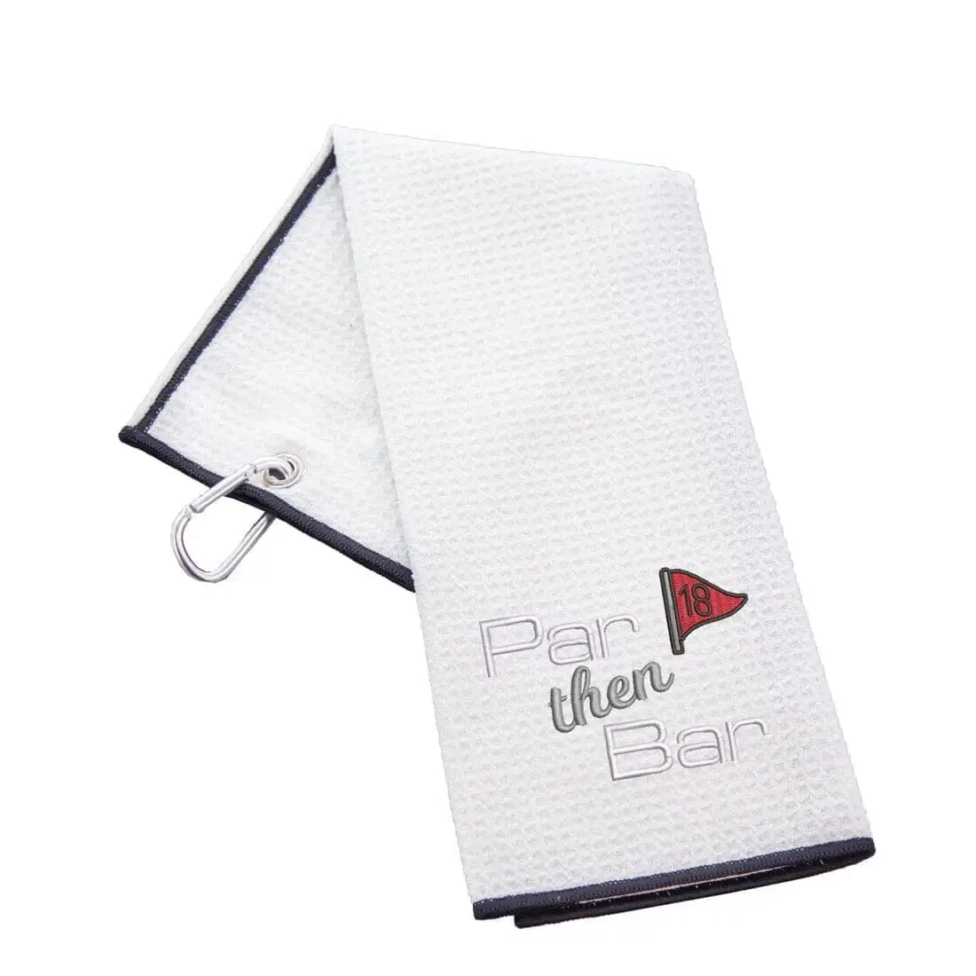 Tri-Fold Golf Towel Embroidered With Par Then Bar Logo