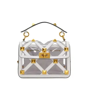 Valentino Garavani Roman Stud Foldover Top Shoulder Bag