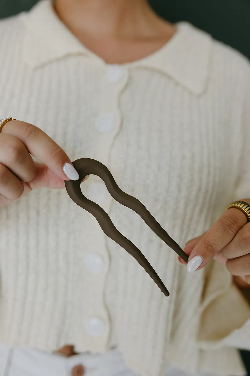 Wavy U-Shaped Hair Fork