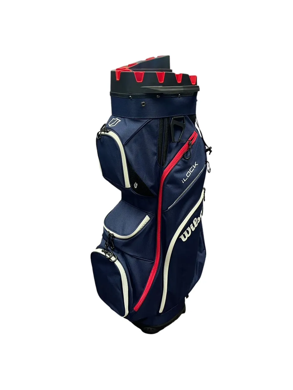 Wilson Staff I Lock Cart Bag - Navy/White/Red